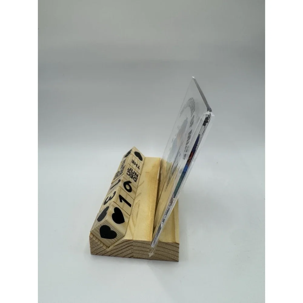 Dumpster Fire Desk Calendar Wood Block Perpetual Acrylic Funny Coworker Gift‎